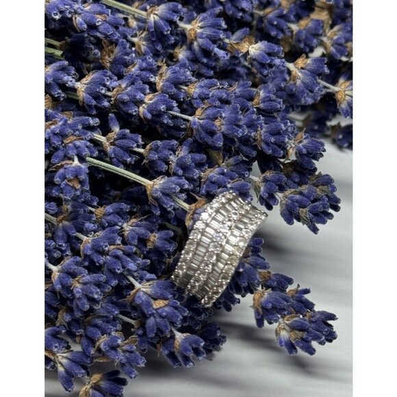 925 STERLING SILVER SAPPHIRE RING SIZE 6 - Picture 2 of 9